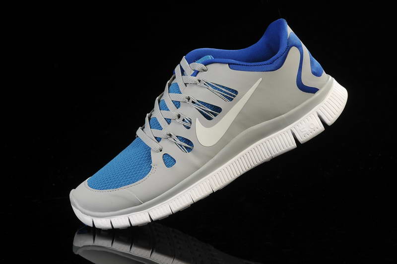 Nike Free Run 5.0 V2 Mens Running Shoes New Breathable Gray Blue (4)